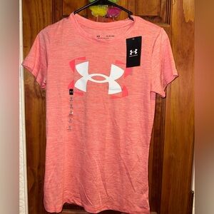 Under Armour Coral Tee with White Logo